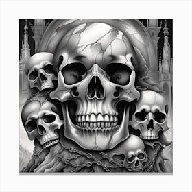 Skulls And Chains Canvas Print