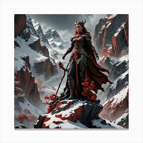 Estatua Mujer Gerrera En Cerro Canvas Print