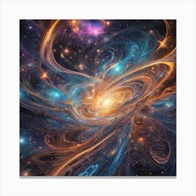 Galaxy In Space Canvas Print