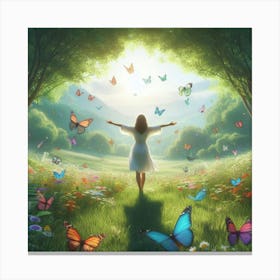 Butterfly Garden 1 Canvas Print