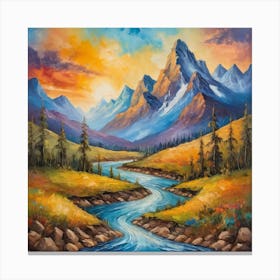  morning  mountain Canvas Print