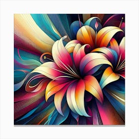 Abstract Flower Painting 2 Canvas Print