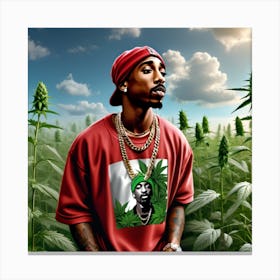 Weed & Hip Hop Tupac Canvas Print