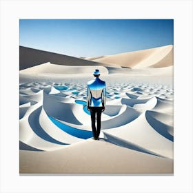 Man In The Desert 145 Canvas Print