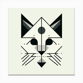 Geometric Cat 2 Canvas Print