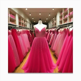 Pink Dresses Canvas Print