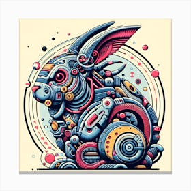 Robot Bunny Canvas Print