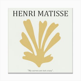 Yellow Leaf 01- Henri Matisse Canvas Print