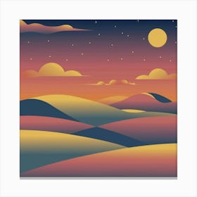 A simple and vibrant little land Canvas Print