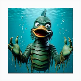 Duck Creature from the Black lagoon 3 Canvas Print