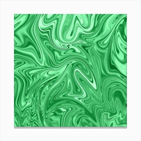 Emerald Liquid Marble Canvas Print