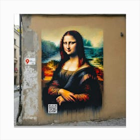 Digital Mona Lisa Canvas Print