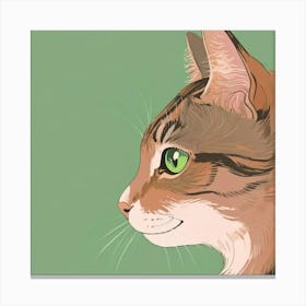 Portrait Of A Tabby Cat Canvas Print