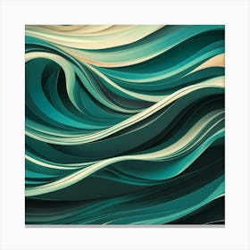 Abstract Wave Painting Canvas Print