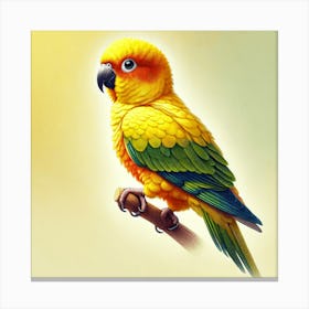 Parrot On A Branch 2 Canvas Print