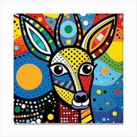 Deer Rainbow - Abstract Christmas Canvas Print