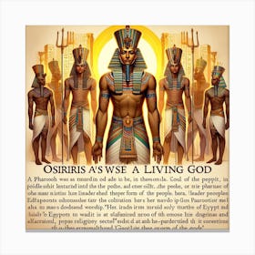 Osiris As A Living God Canvas Print