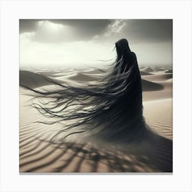 Woman In The Desert Canvas Print