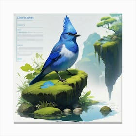 Blue Bird Canvas Print