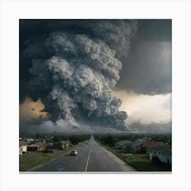 Erupting Volcano Canvas Print