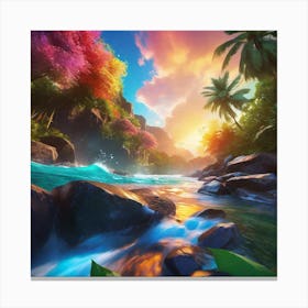 Tropical Landscape 1 Canvas Print