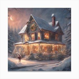 Christmas House 1 Canvas Print