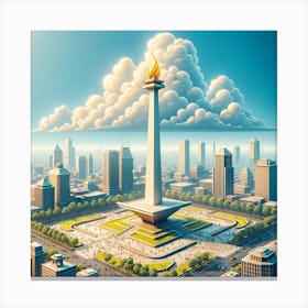 Monas Tower in Indonesia Canvas Print