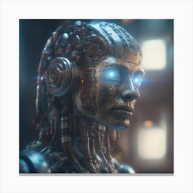 Cyborg Woman 100 Canvas Print