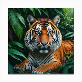 Tiger In The Jungle 2 Canvas Print