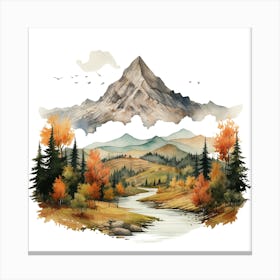 Watercolor Landscape 17 Canvas Print