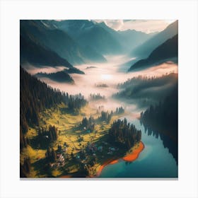 Sunrise In The Mountains Canvas Print