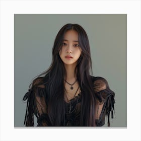 AI Jisoo Canvas Print