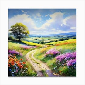 Road In The Countryside Canvas Print