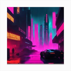 Neon City 1 Canvas Print