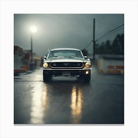 Ford Mustang At Night Canvas Print