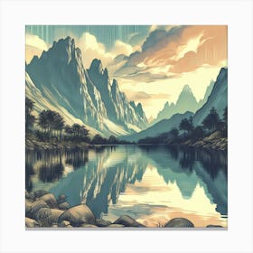 Calm Cascades 14 Canvas Print