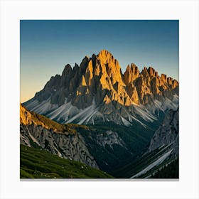 Dolomites At Sunrise Canvas Print