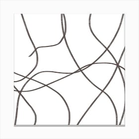 Black And White Lines Canvas Print