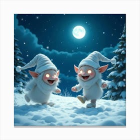 Snow Elves Canvas Print