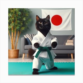 Karate Cat 8 Canvas Print