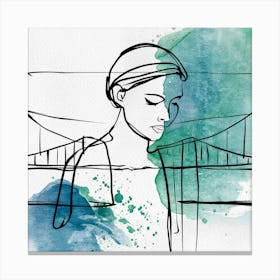 Watercolor Illustration Of A Woman Canvas Print