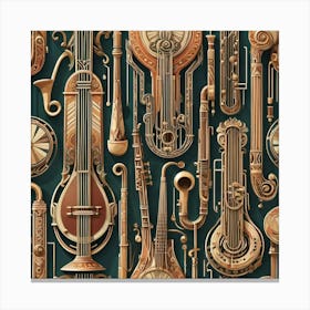 Steampunk Musical Instruments Canvas Print