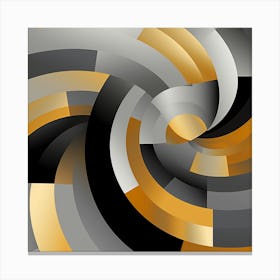 Abstract black and gold 1 Canvas Print