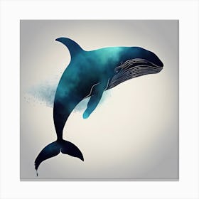 Whale Art Canvas Print