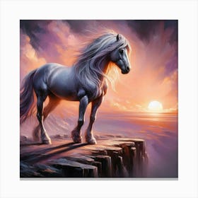 Sunset Horse 61 Canvas Print