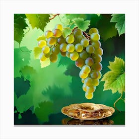 Grapes On A Table Canvas Print