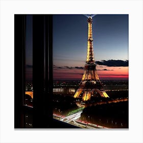 Eiffel Tower At Dusk Canvas Print