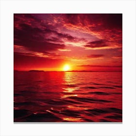 Sunset Over The Ocean 159 Canvas Print