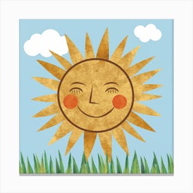 Sun In The Grass Canvas Print