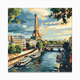 Paris Eiffel Tower 3 Canvas Print